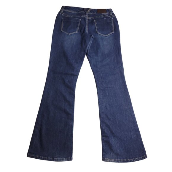 Maurices Womens Bootcut Jeans 7/8 Dark Wash Low Rise Stretch - Picture 4 of 7